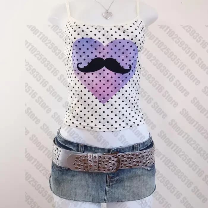 Vêtements pour femmes, crop tops pour femmes, style trashy Y2k 2000s, hauts mignons avec bretelles,