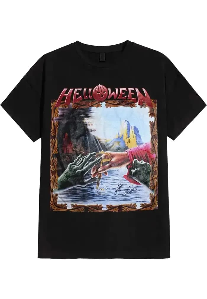 Bande de métal lourd Helloween World Tour Merch T-shirt femmes hommes