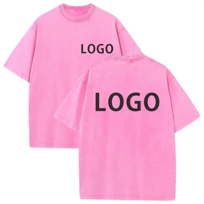 T-shirt manches courtes 100% coton, Logo personnalisé, tendance de rue, Design brodé, hauts de taill