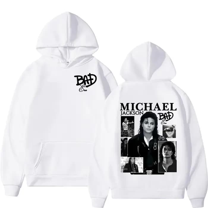 Sweat-shirt à capuche King of Pop Michael Jackson Bad Era Album pour hommes et femmes