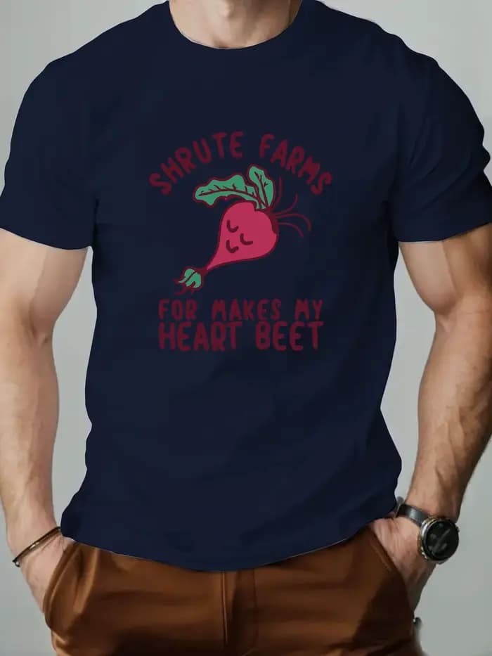 T-Shirt homme carottes motif imprimé mode loisirs sport coton