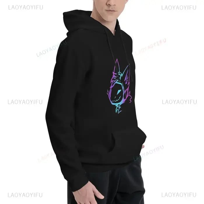Groovy Protogen buste Lineart Anime graphique sweat à capuche unisexe surdimensionné Streetwear Y2K esthétique Cyber Kawaii Gamer vêtements