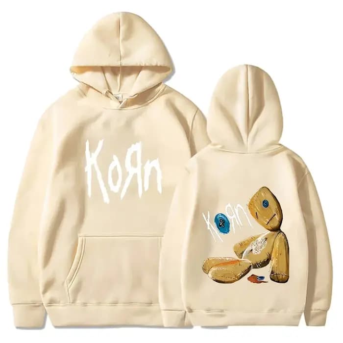 Korn Music Concert Rock Band World Tour Sweat à capuche personnalisé rue polyvalent 2024 automne/hiver manteau de mode