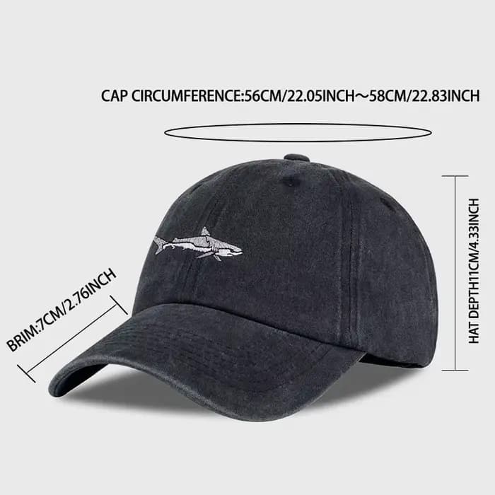 Casquette de baseball brodée MLFO Shark