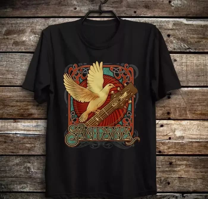 T-shirt unisexe pour hommes, Latin Rock Santana Tommy Anthony Carlos Santana