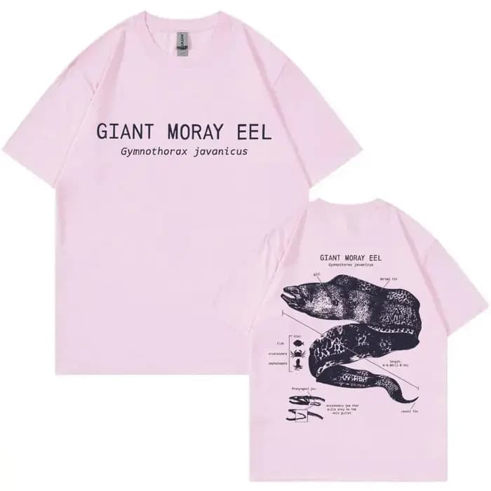 Animaux marins géant Moray anguille anatomie graphique T-shirt hommes femmes décontracté Vintage