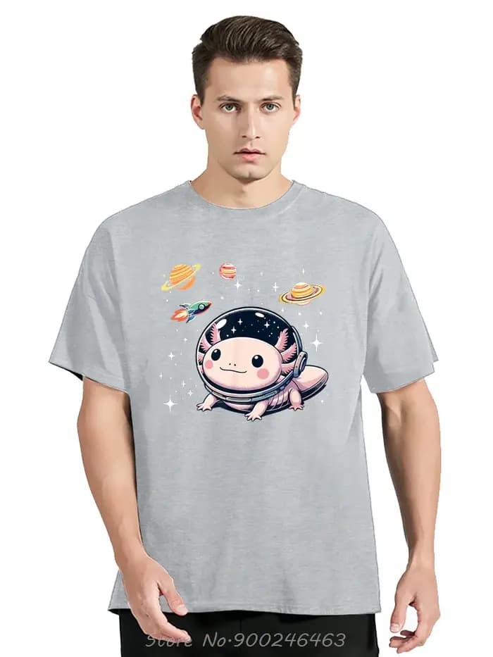 Axolotl Kawaii mignon Axolotls astronaute planètes espace T-Shirt