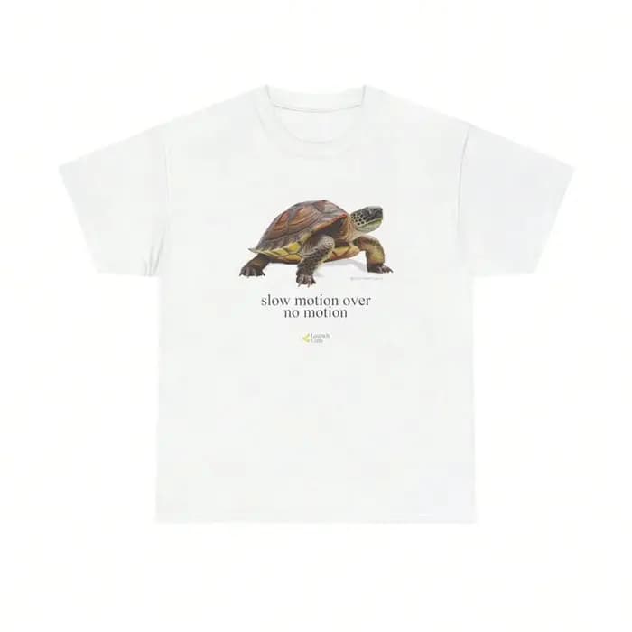 Mode T-shirt tortue à mouvement lent T-shirt rétro en coton décontracté avec conception graphique Vi