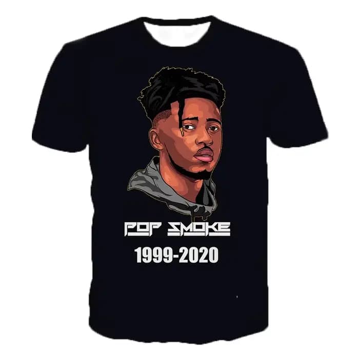 T-shirt imprimé 3D Pop Smoke