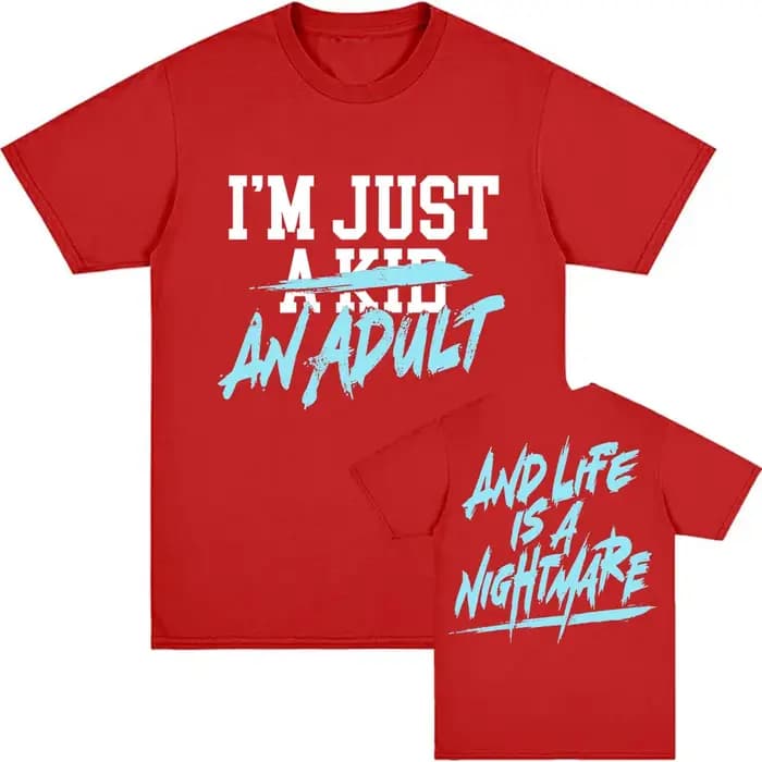 T-shirt I'm Just A Kid SIMPLE PLAN Design Graphic