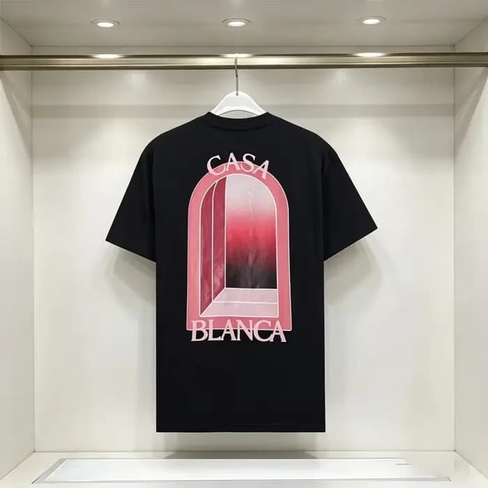 T-shirt Famille Imprimé Porte Fantaisie de Casablanca 2026 – Haut de Gamme Unisexe Ample pour le Spo