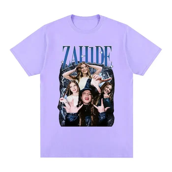 Zahide Merch T-shirt imprimé graphique hommes femmes mode Hip Hop T-shirts coton décontracté surdimensionné à manches