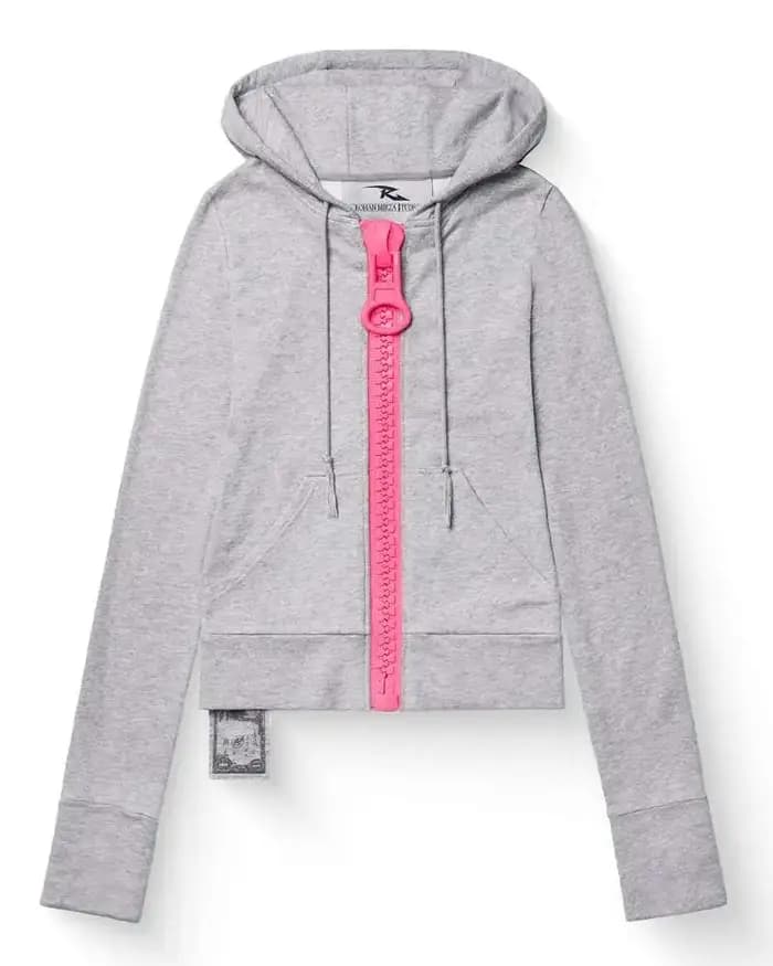 Sweat à capuche zippé vintage pour femme