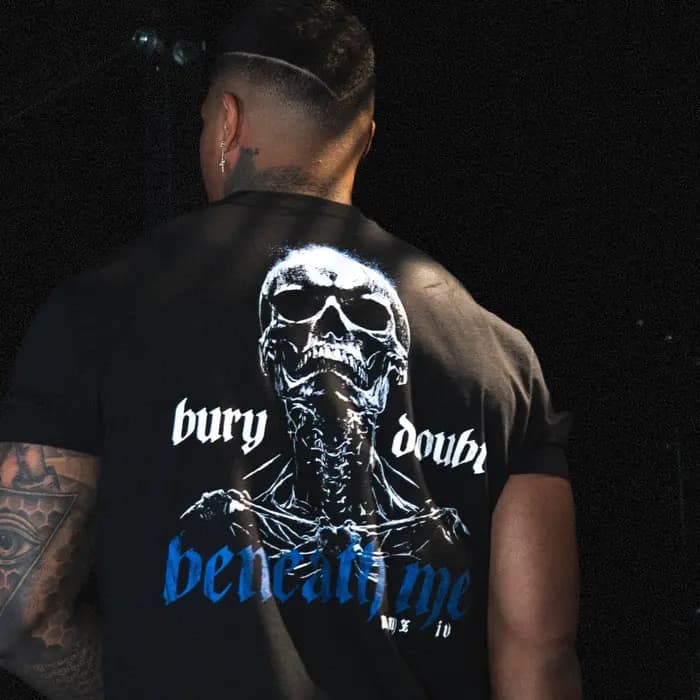 T-shirt de sport et de loisirs avec motif crâne