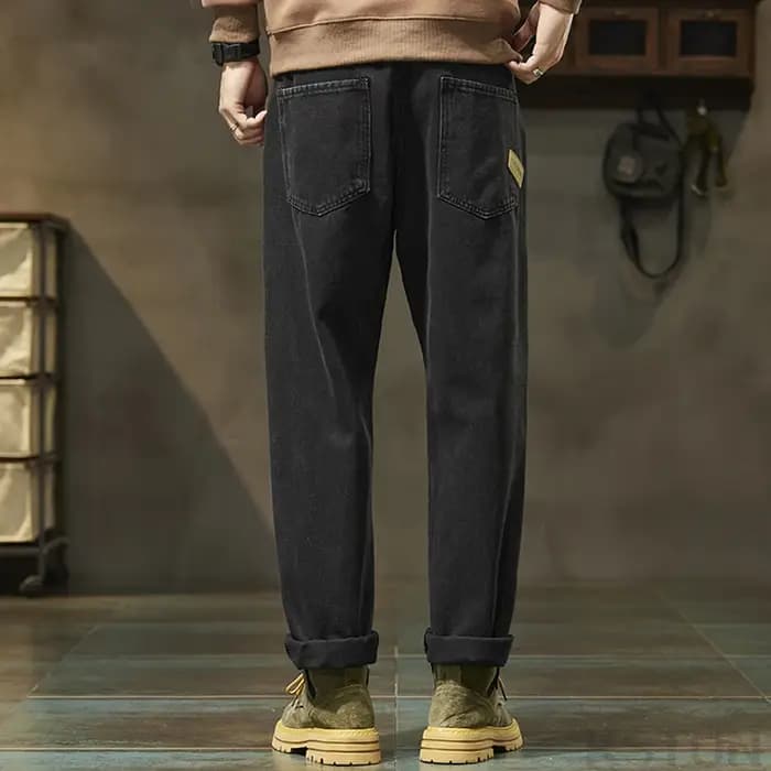 Jean Noir pour Homme, Pantalon Sarouel en Denim