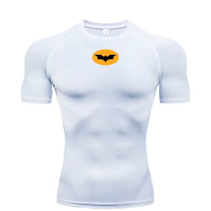 T-shirts de compression à motif chauve-souris pour hommes