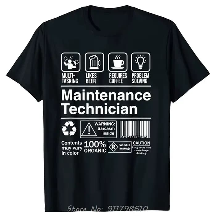 T-shirt surdimensionné pour ouvrier d'entretien drôle