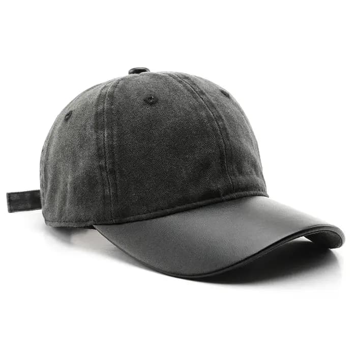 Casquette de Baseball en cuir Pu avec Logo personnalisé