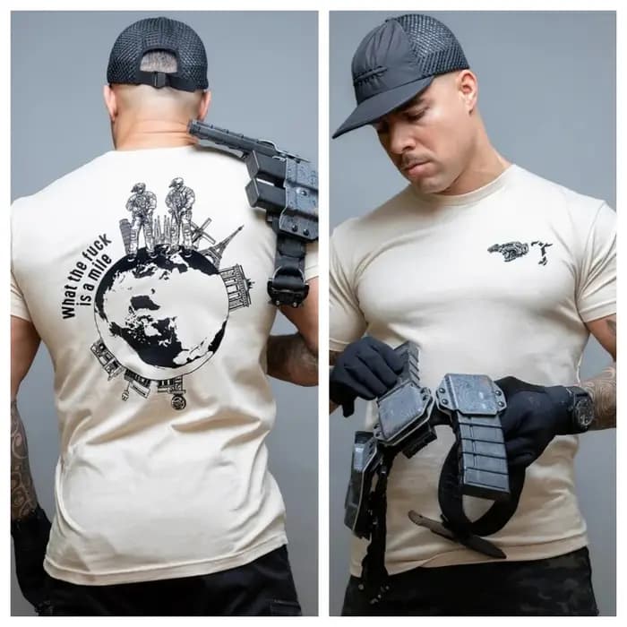 T-shirt décontracté d'été Acta Non Verba style artistique tactique militaire