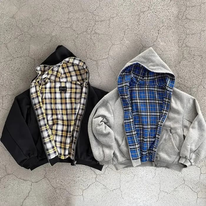 Sweat à capuche réversible décontracté pour hommes