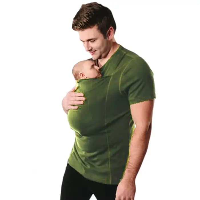 T-shirt de portage pour homme en mélange de coton, col en V, manches courtes, pour un portage confor