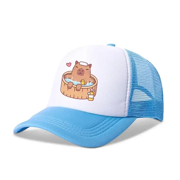 Capybara casquette de baseball garçons fille mignon Y2K tendance dessin animé imprimé chapeau Kawaii toile extérieur décontracté parasol chapeaux enfants cadeau d'anniversaire