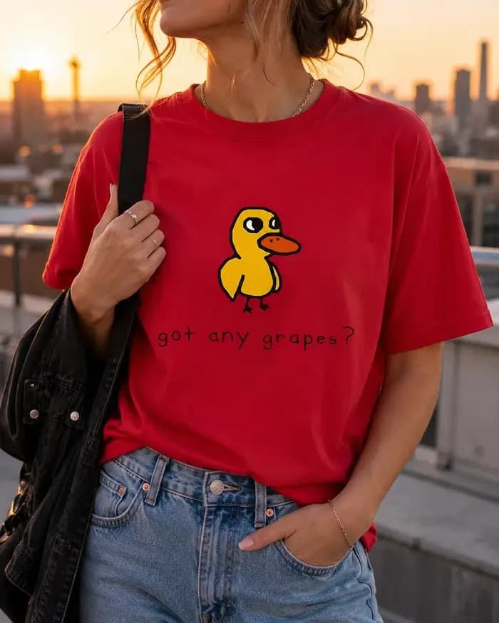 T-shirts The Duck Song Got Any Grapes à motifs amusants