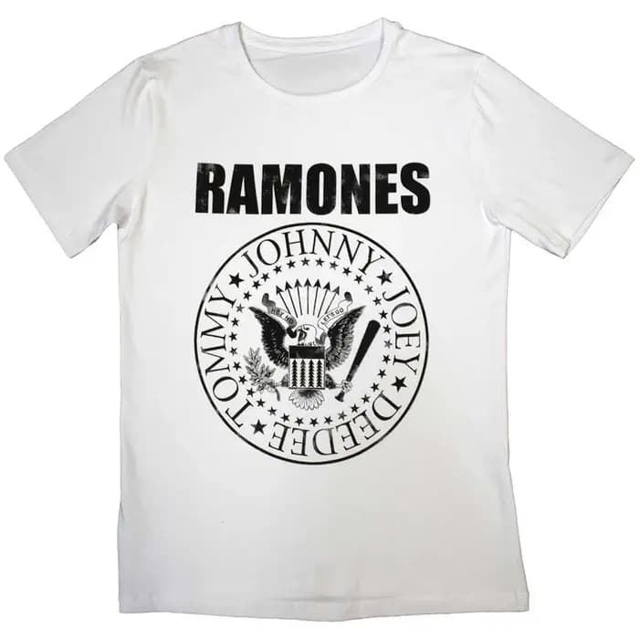 T-Shirt blanc classique du groupe Ramones, en coton, avec image graphique, pour hommes et femmes, St