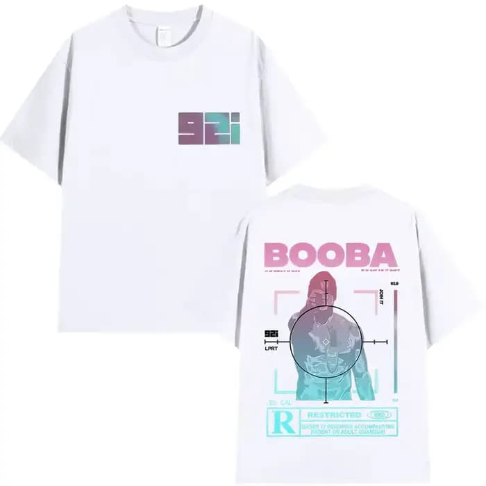 Rappeur BOOBA B2O Tour 2025 t-shirts graphiques hommes Hip Hop gothique à manches courtes T-shirt rétro haute qualité