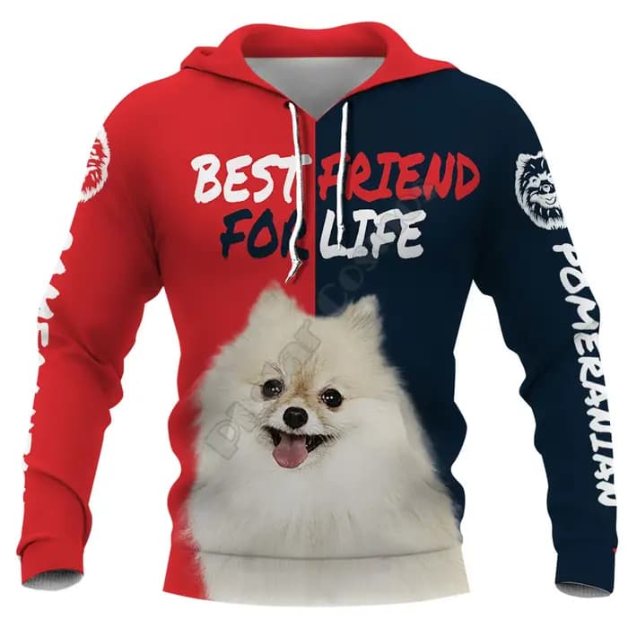 Sweat à capuche Terrier russe noir imprimé 3D pour hommes et femmes
