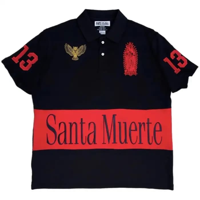 2025 D'été Hommes de Haute Rue Mode Broderie Bouton Revers À Manches Courtes T-Shirt Américain Vintage Harajuku Tops Y2k Vêtements