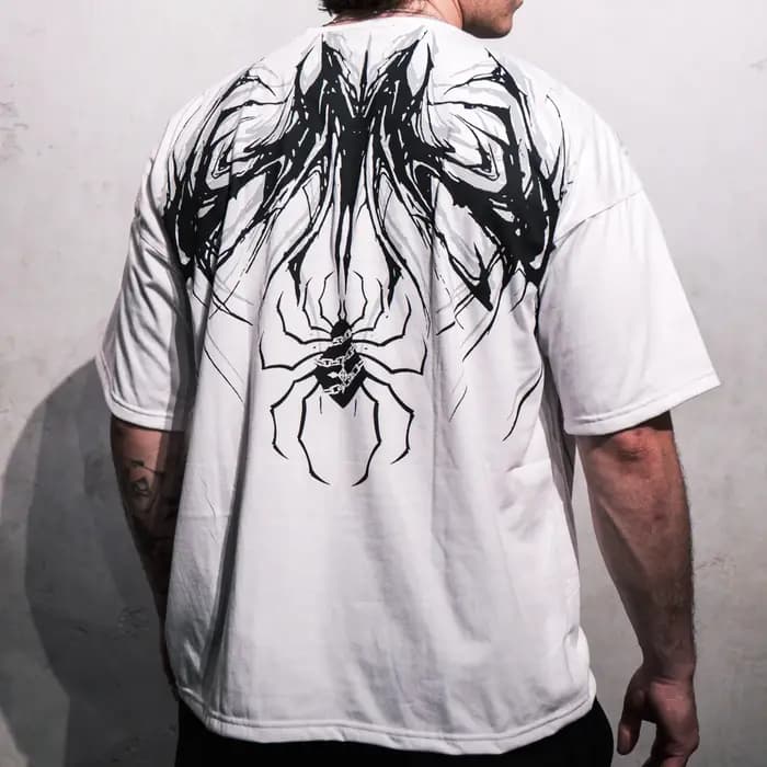 T-shirt gothique crâne araignée