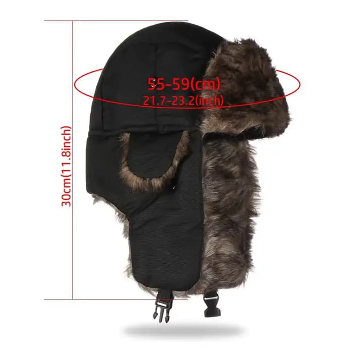 Hommes femmes fourrure oreillette casquette d'hiver russe Ushanka chapeaux