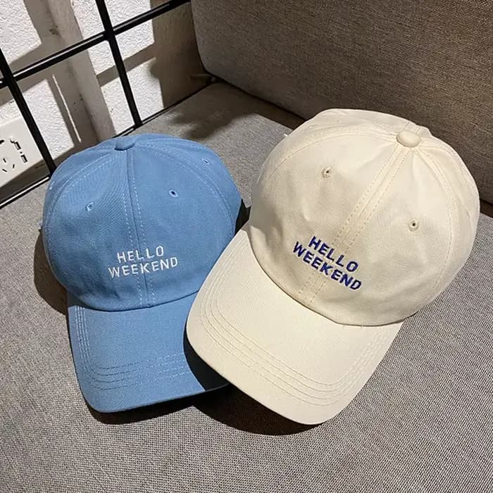 HELLO WEEKEND lettre casquette de Baseball hommes femmes mode décontracté casquettes à visière broderie