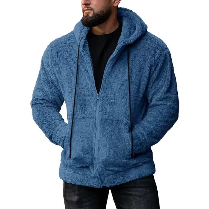 Manteau à capuche Teddy Bear Smile pour hommes