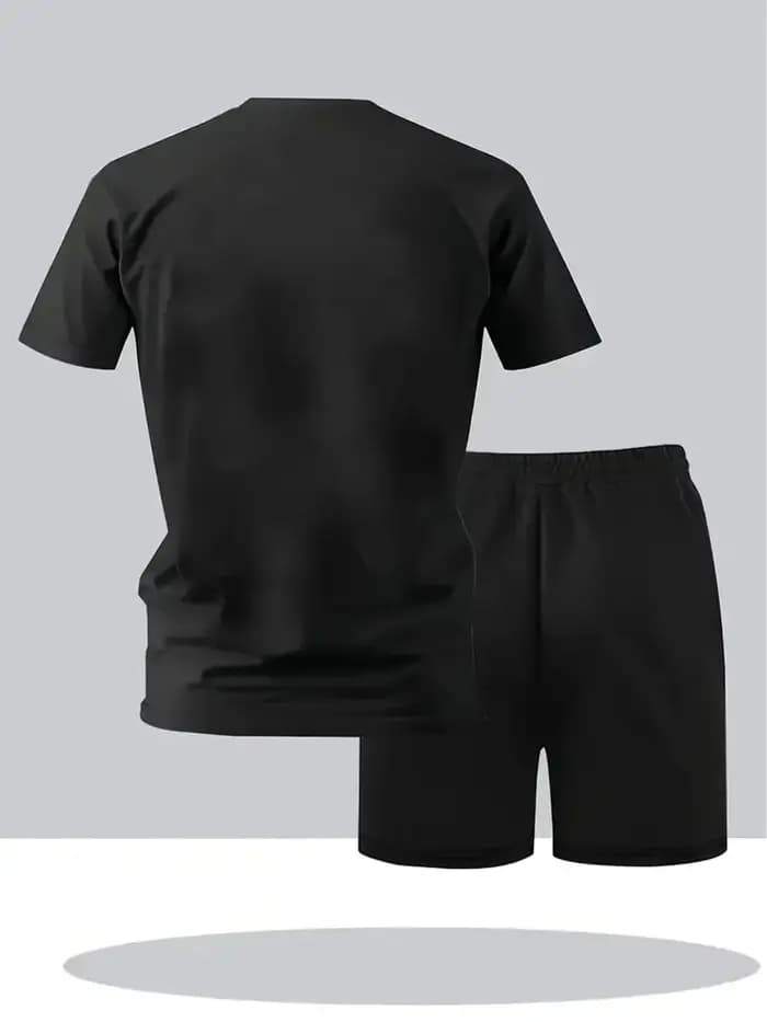 Ensemble t-shirt à manches courtes et short imprimé 2PAC pour homme