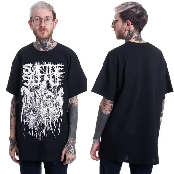 T-shirt en coton unisexe à manches courtes avec motif Suicide Silence