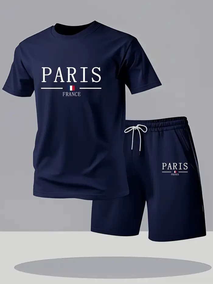 Ensemble T-shirt et short d'été pour homme