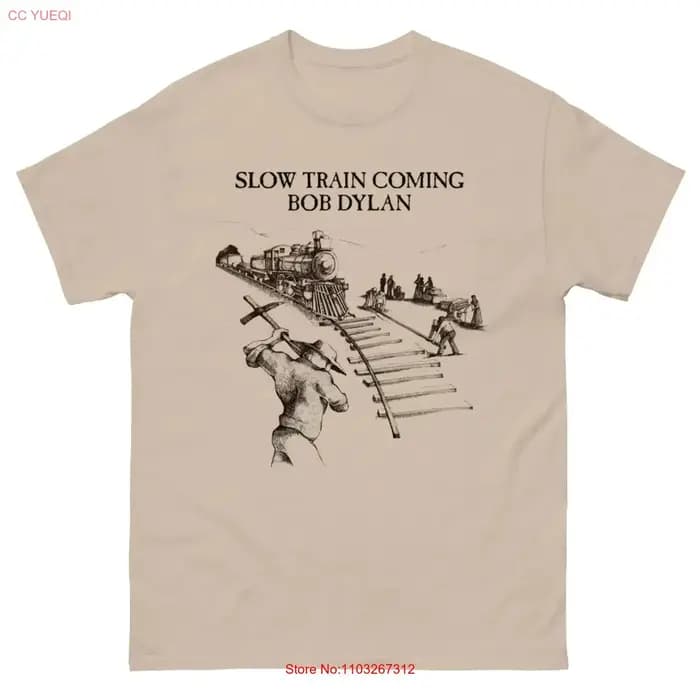 Slow Train Coming Bob Dylan T-shirt S 4XL pour hommes et femmes TD182 vintage lavé streetwear respirant graphique extensible homme