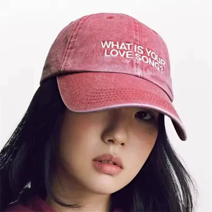 Casquette de baseball brodée Kpop « What Is Your Love Song »