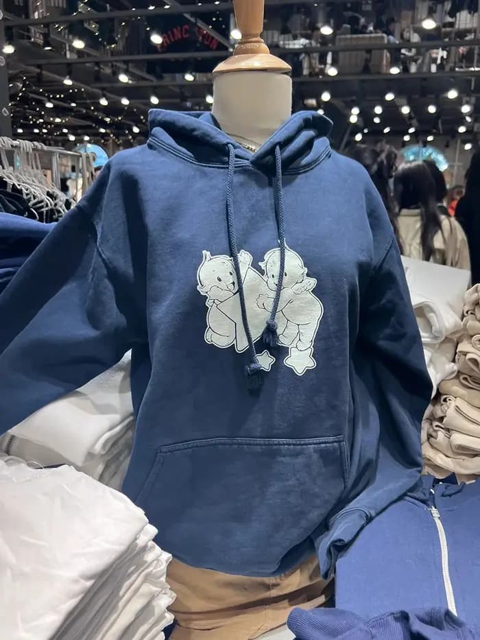 Sweat à capuche imprimé étoile d'ange pour femme