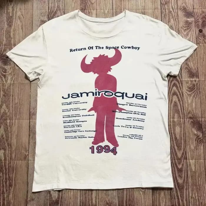 Jamiroquai « Japan Tour '93 » T-shirt vintage en coton avec motif graphique pour hommes et femmes, streetwear d'été