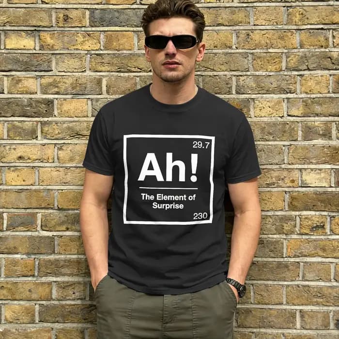 T-shirt Project Hail Mary pour l'été AH! Element of Surprise T-shirts Hippie pour hommes en pur coton à col rond et manches courtes