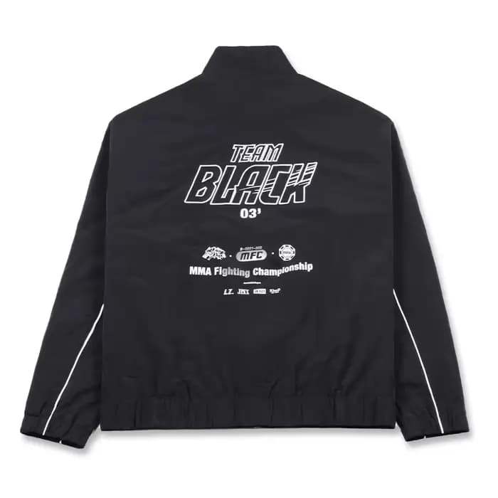 Jinx Team Veste de survêtement coupe-vent noire à manches longues