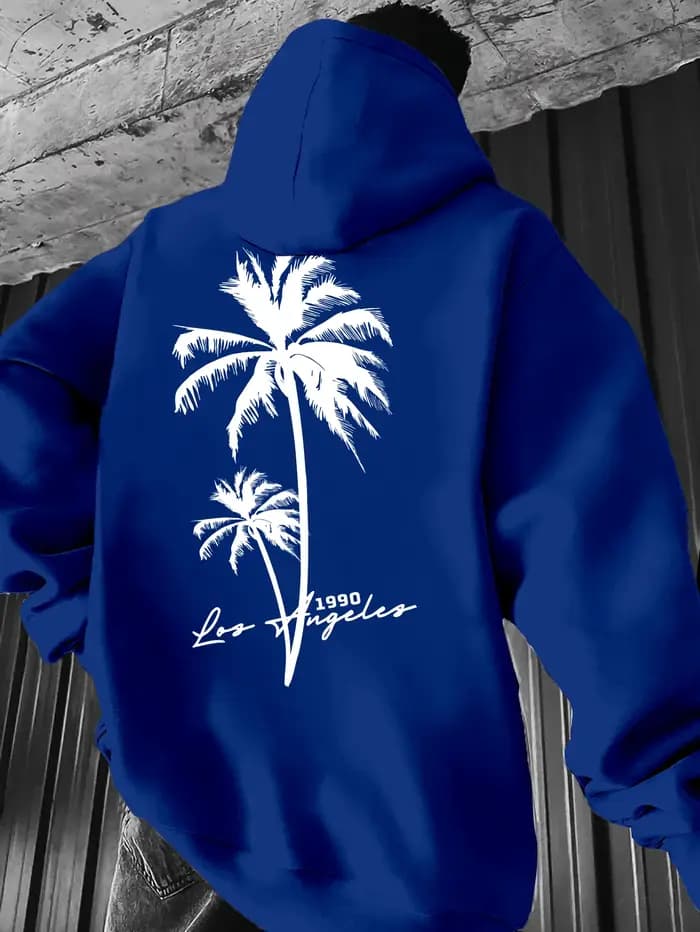 Sweat à capuche tendance pour hommes avec des éléments représentant des cocotiers
