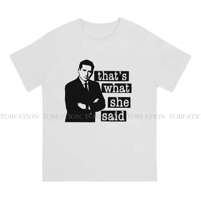 C'est ce que elle a dit hommes t-shirt le bureau Michael Scott TV O cou hauts 100% coton