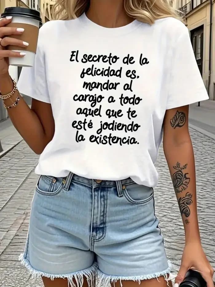 T-shirt pour femme à manches courtes