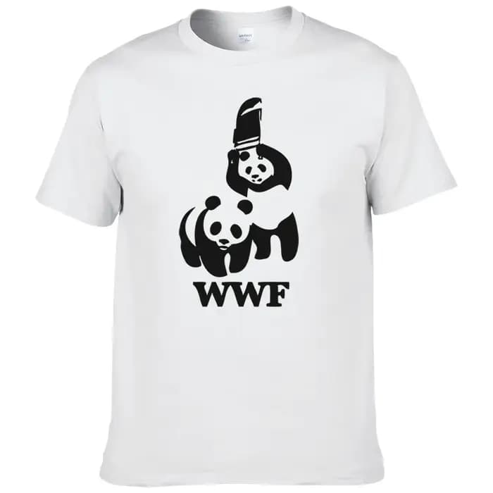 Panda comédie à manches courtes Cool Camiseta T-shirt hommes T-shirt mode d'été T-shirt drôle # 188