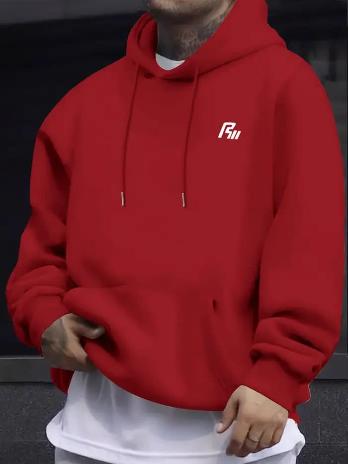 Sweat-shirt à capuche pour homme et femme. Sweat à capuche oversize à manches longues avec petit motif graphique sur la poitrine, basique, décontracté, pour le quotidien et le style urbain