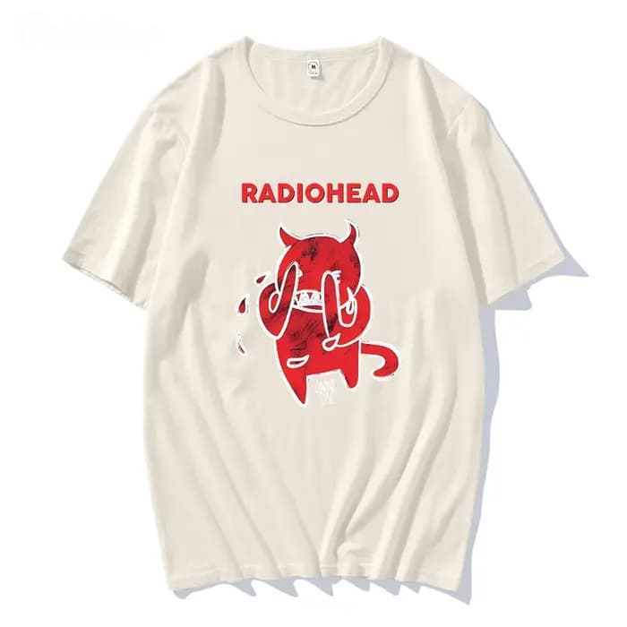T-shirt unisexe 100 coton avec imprimé de tête de radio